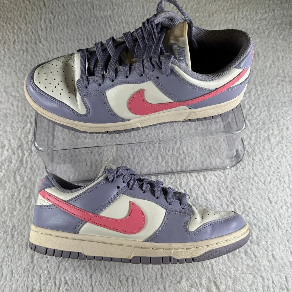 Size 8.5 - Women's Nike Dunk Low Indigo Haze Purple Pink Sneakers Shoe White